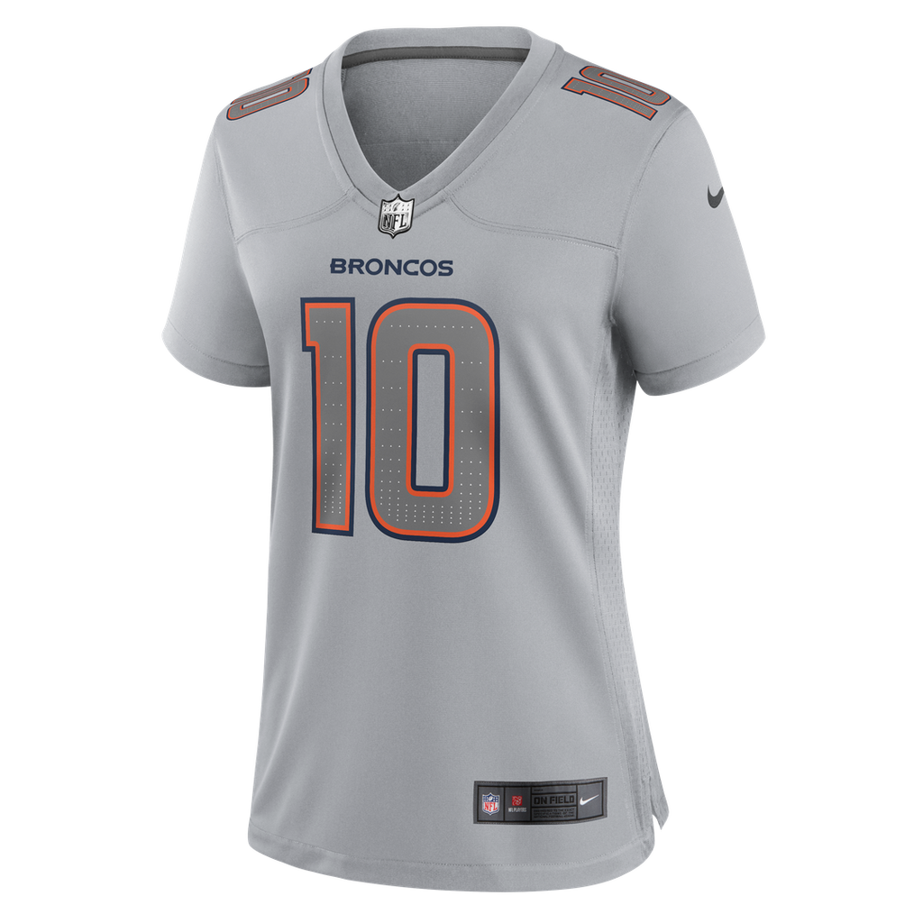 Bo Nix Denver Broncos Nike Women's Fashion Atmosphere Fashion Game Jersey - Gray Official NFL Team Apparel Football Fan Gear