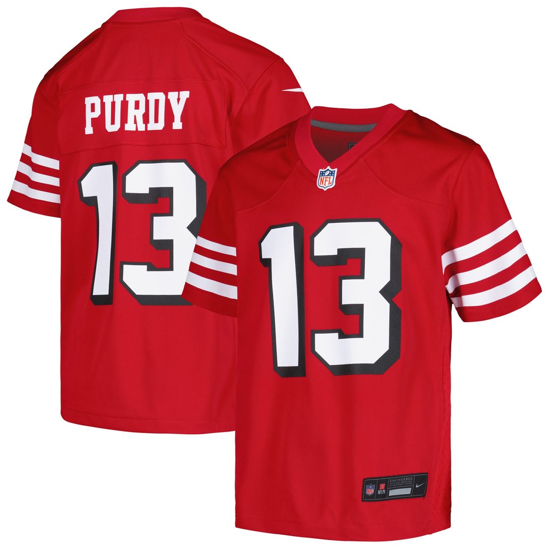Brock Purdy San Francisco 49ers Nike Youth Game Jersey - Scarlet Official NFL Team Apparel Football Fan Gear