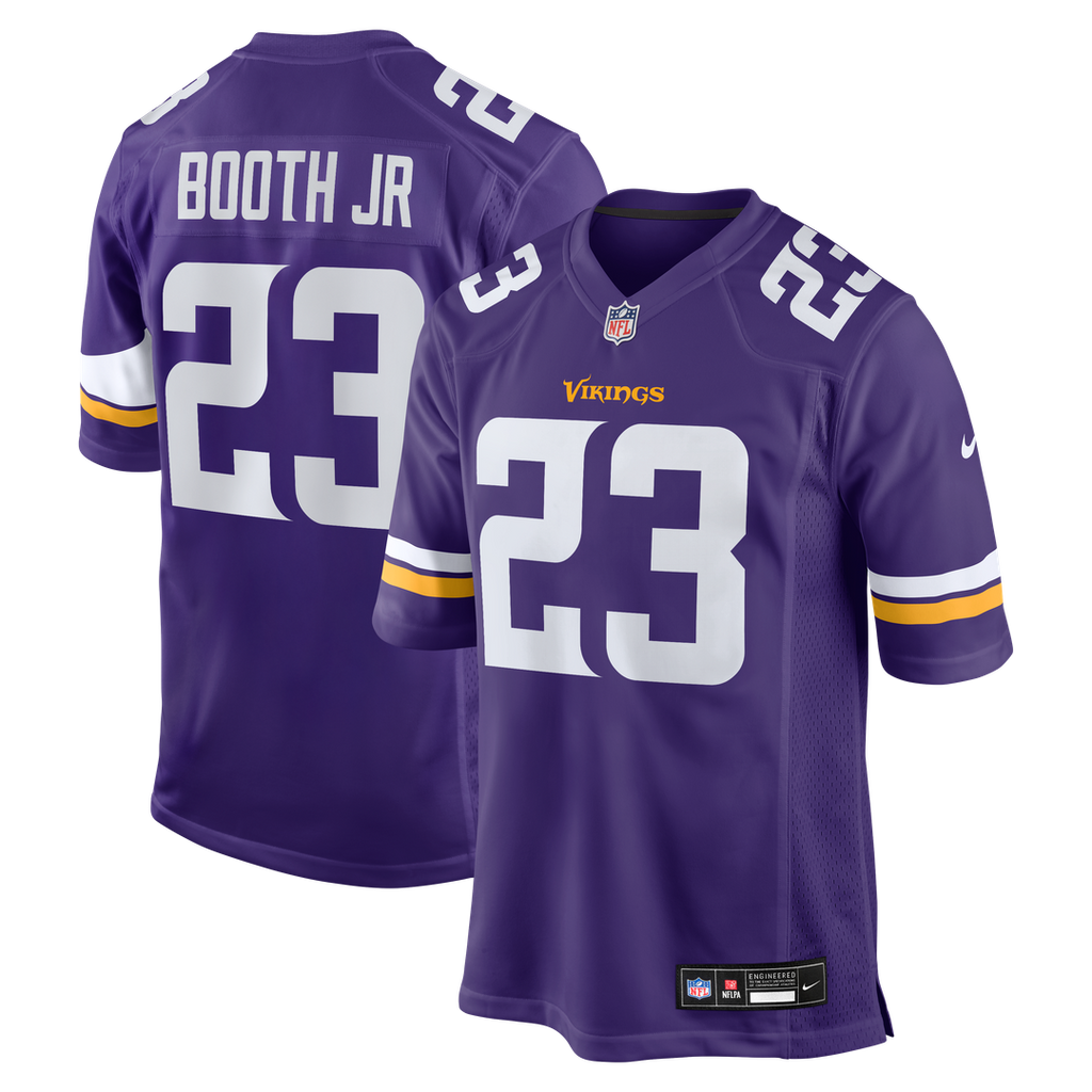 Andrew Booth Jr. Minnesota Vikings Nike Player Game Jersey - Purple Official NFL Team Apparel Football Fan Gear