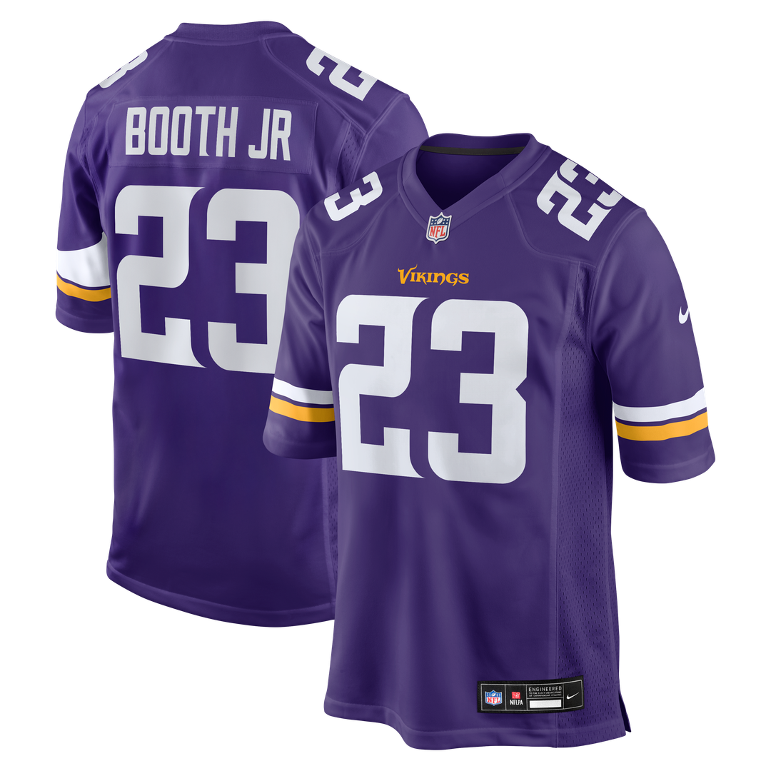 Andrew Booth Jr. Minnesota Vikings Nike Player Game Jersey - Purple Official NFL Team Apparel Football Fan Gear
