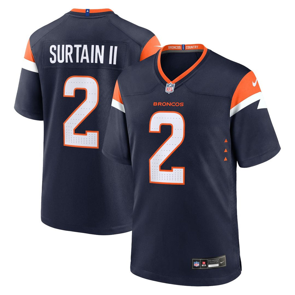Patrick Surtain II Denver Broncos Nike Alternate Game Jersey - Navy Official NFL Team Apparel Football Fan Gear