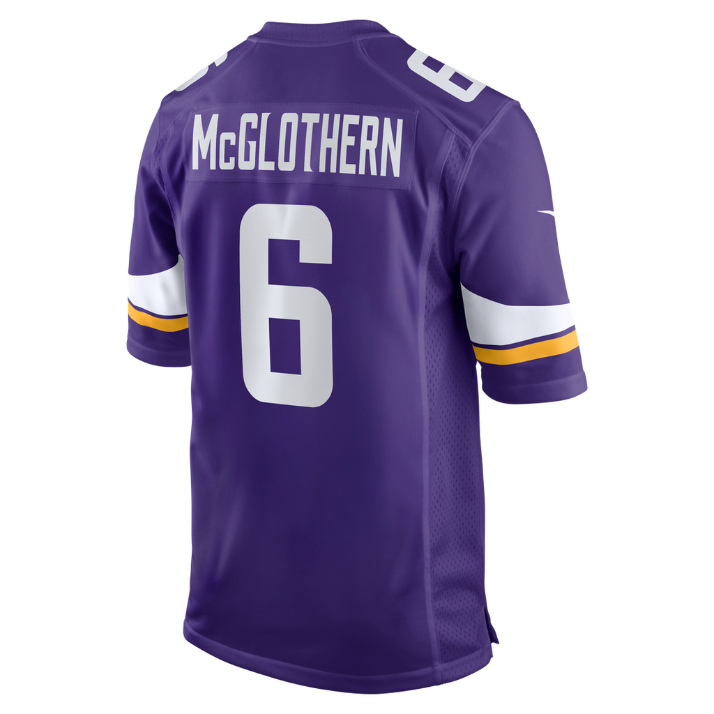 Dwight McGlothern Minnesota Vikings Nike Team Game Jersey - Purple Official NFL Team Apparel Football Fan Gear