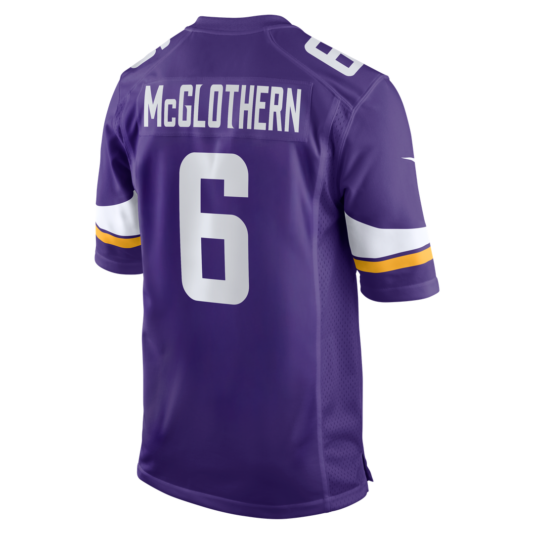 Dwight McGlothern Minnesota Vikings Nike Team Game Jersey - Purple Official NFL Team Apparel Football Fan Gear