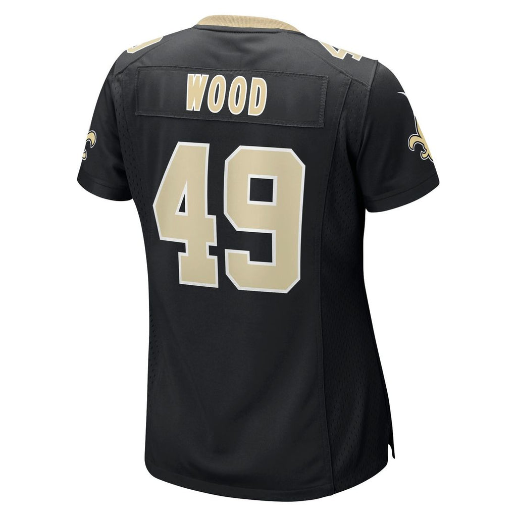 Zach Wood New Orleans Saints Nike Women's Game Jersey - Black Official NFL Team Apparel Football Fan Gear