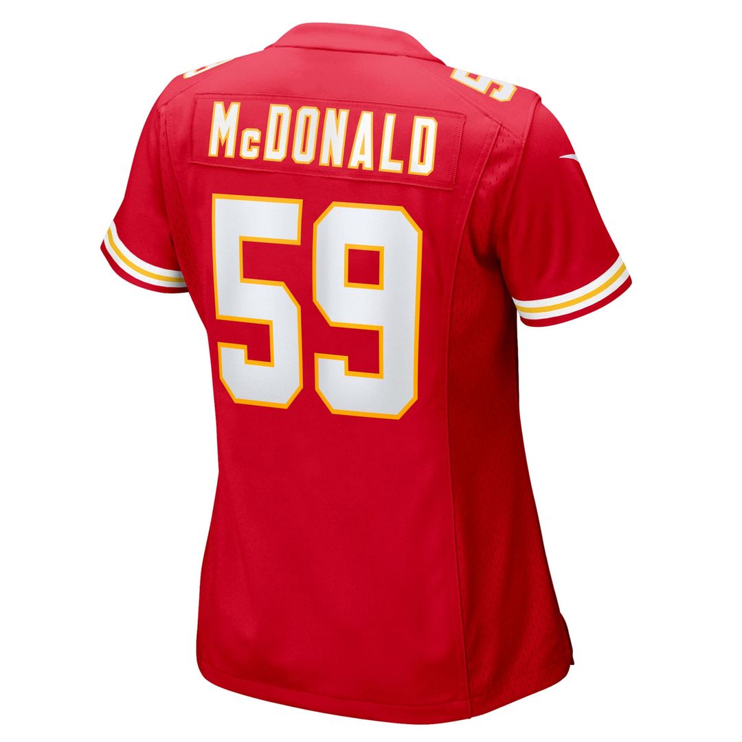 Cooper McDonald Kansas City Chiefs Nike Women's Team Game Jersey - Red Official NFL Team Apparel Football Fan Gear