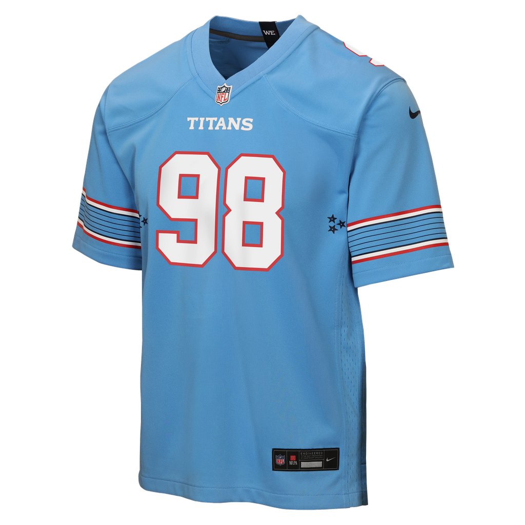 Jeffery Simmons Tennessee Titans Nike Youth Game Jersey - Light Blue Official NFL Team Apparel Football Fan Gear