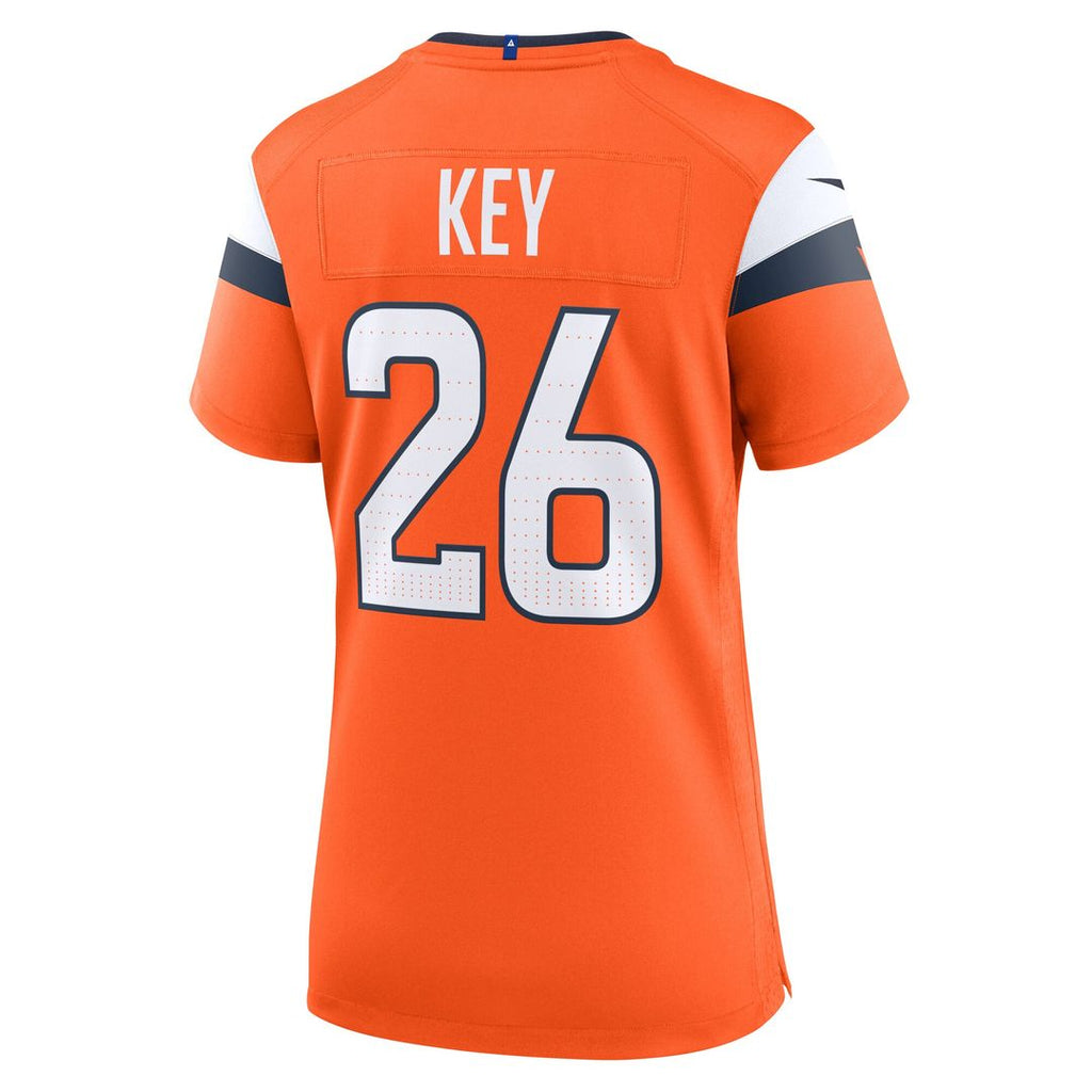 Devon Key Denver Broncos Nike Women's Team Game Jersey - Orange Official NFL Team Apparel Football Fan Gear