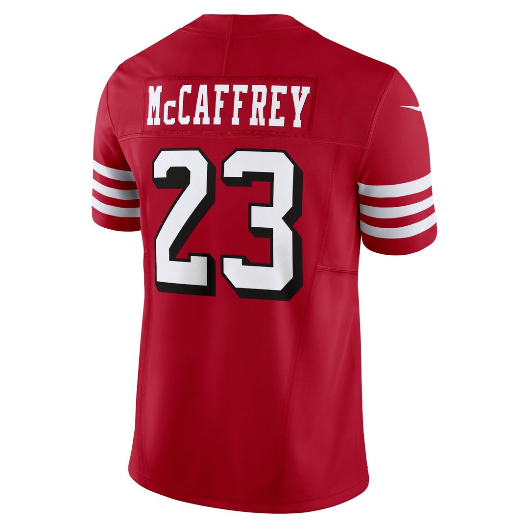 Christian McCaffrey San Francisco 49ers Nike Vapor F.U.S.E. Limited Jersey - Scarlet Official NFL Team Apparel Football Fan Gear