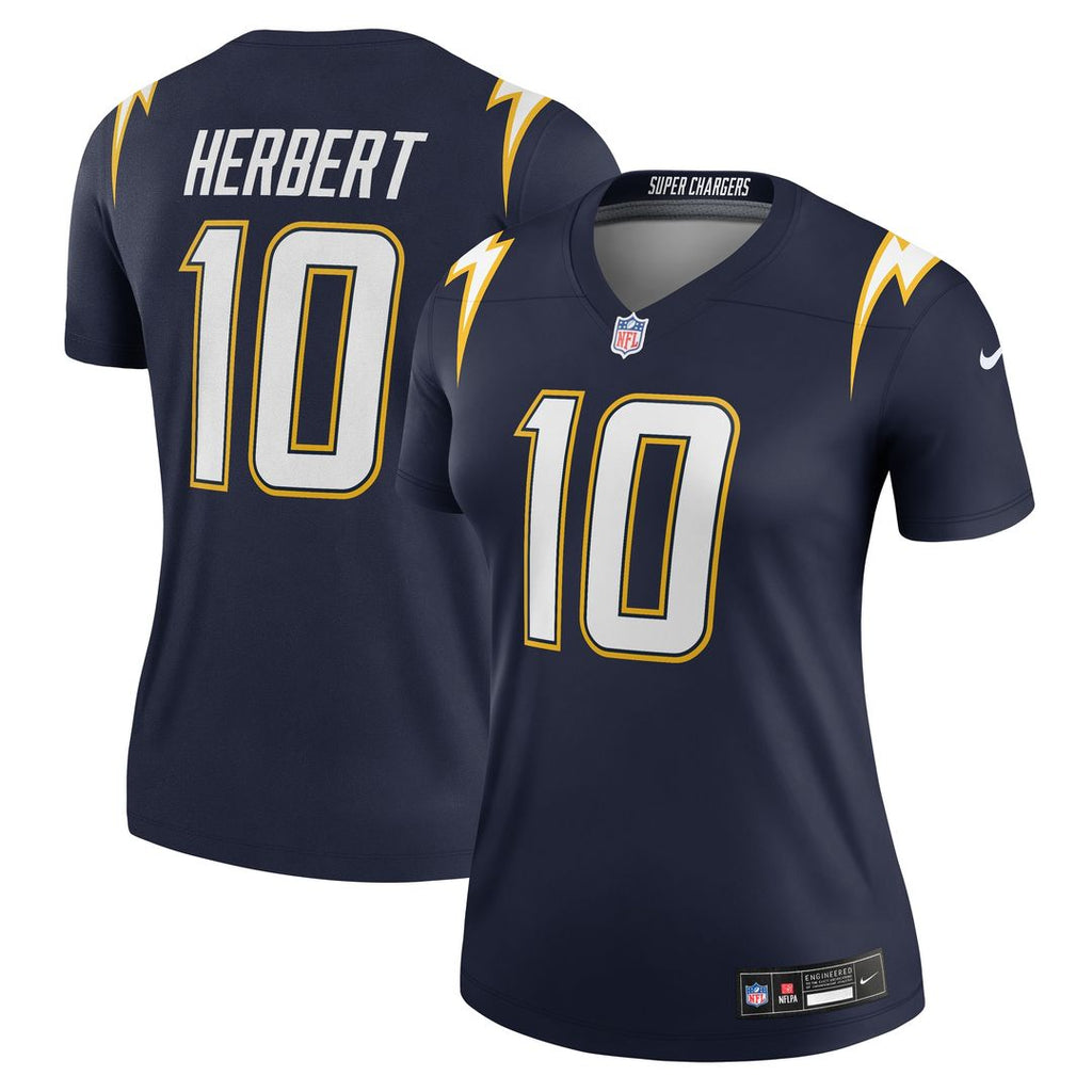 Justin Herbert Los Angeles Chargers Nike Women's Alternate Super Chargers Legend Player Performance Top - Navy NFL Fan Gear Popular Style