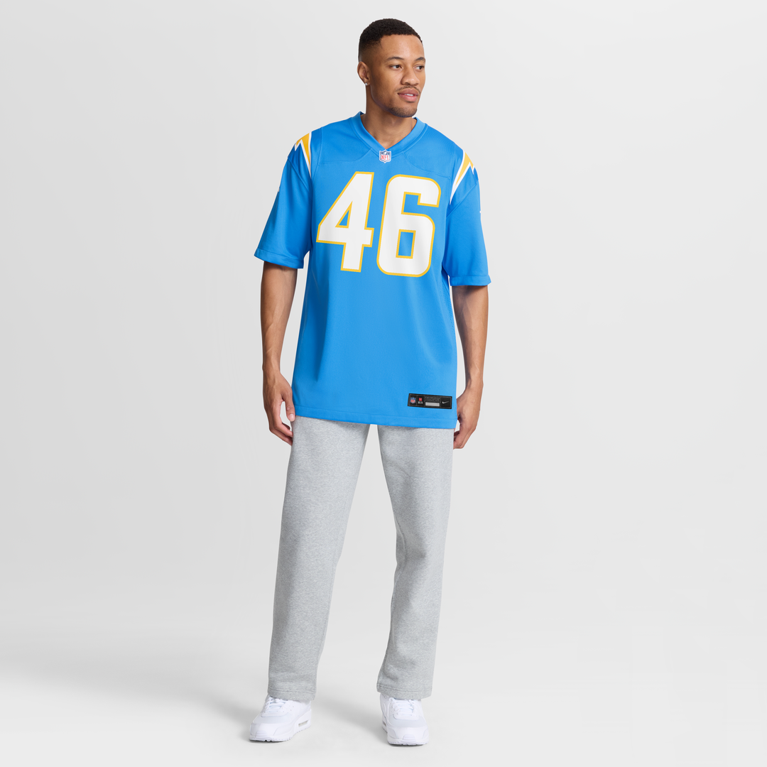 Nikko Reed Los Angeles Chargers Nike Team Game Jersey - Powder Blue Official NFL Team Apparel Football Fan Gear