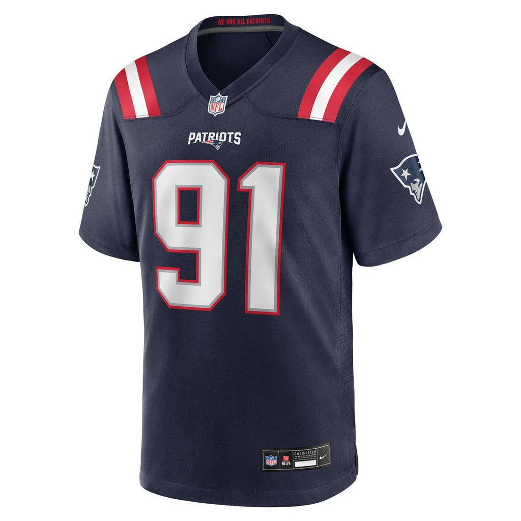 Elijah Ponder New England Patriots Nike Team Game Jersey - Navy Official NFL Team Apparel Football Fan Gear