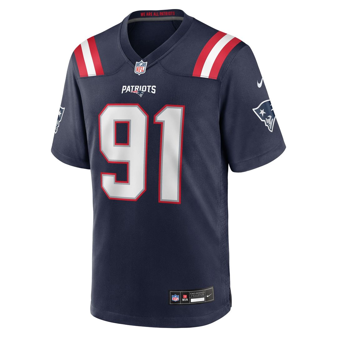 Elijah Ponder New England Patriots Nike Team Game Jersey - Navy Official NFL Team Apparel Football Fan Gear