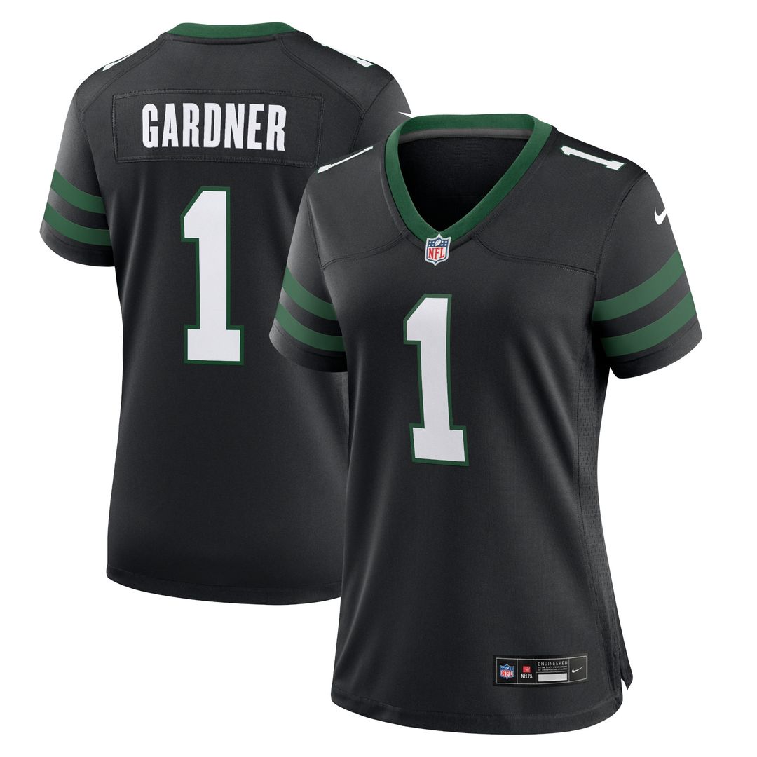 Ahmad Sauce Gardner New York Jets Nike Women's Alternate Game Jersey - Legacy Black Official NFL Team Apparel Football Fan Gear