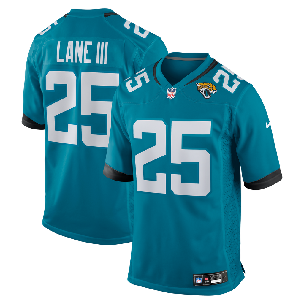 Rayuan Lane III Jacksonville Jaguars Nike Team Game Jersey - Teal Official NFL Team Apparel Football Fan Gear
