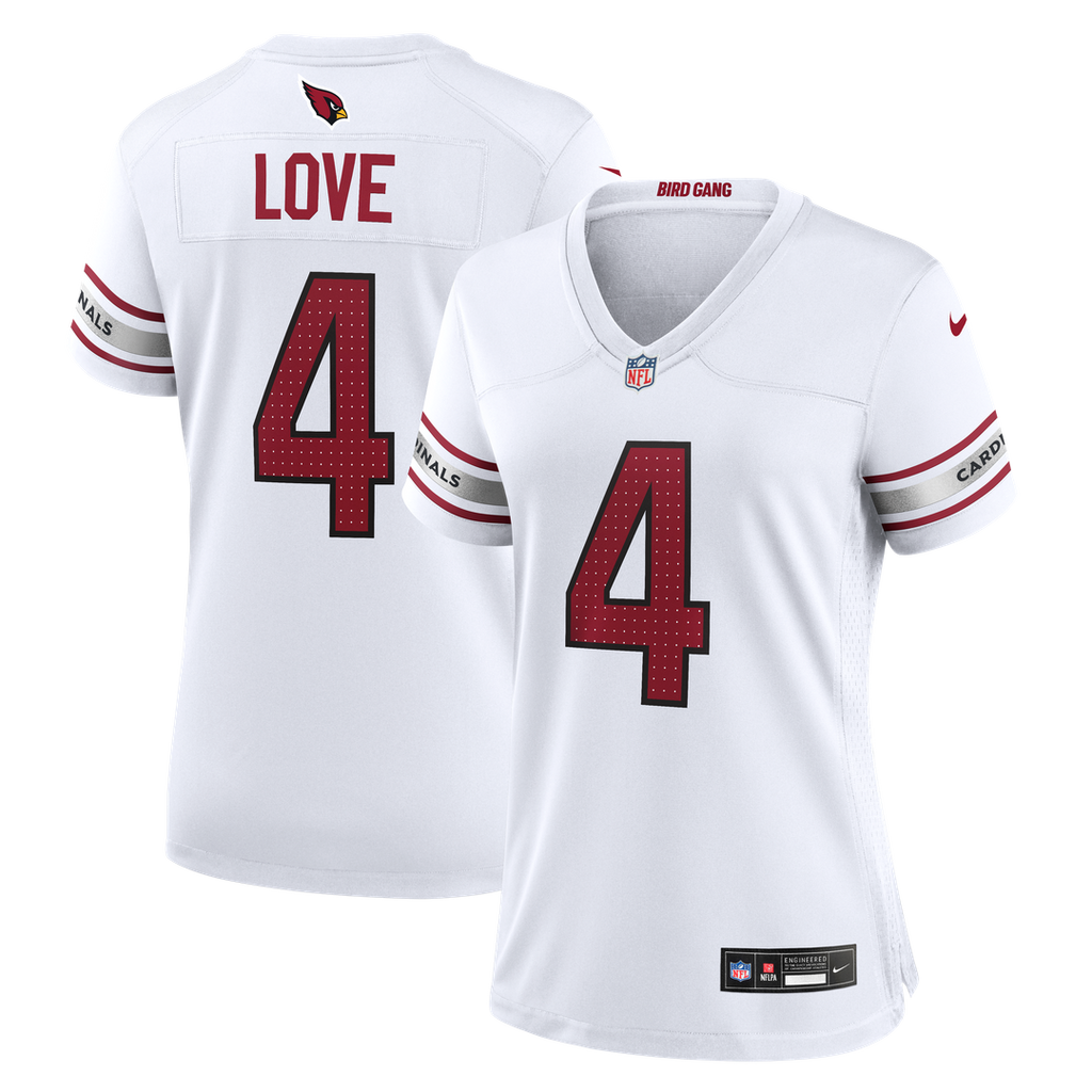 Jeremiyah Love Arizona Cardinals Nike Women's Game Jersey - White Official NFL Team Apparel Football Fan Gear