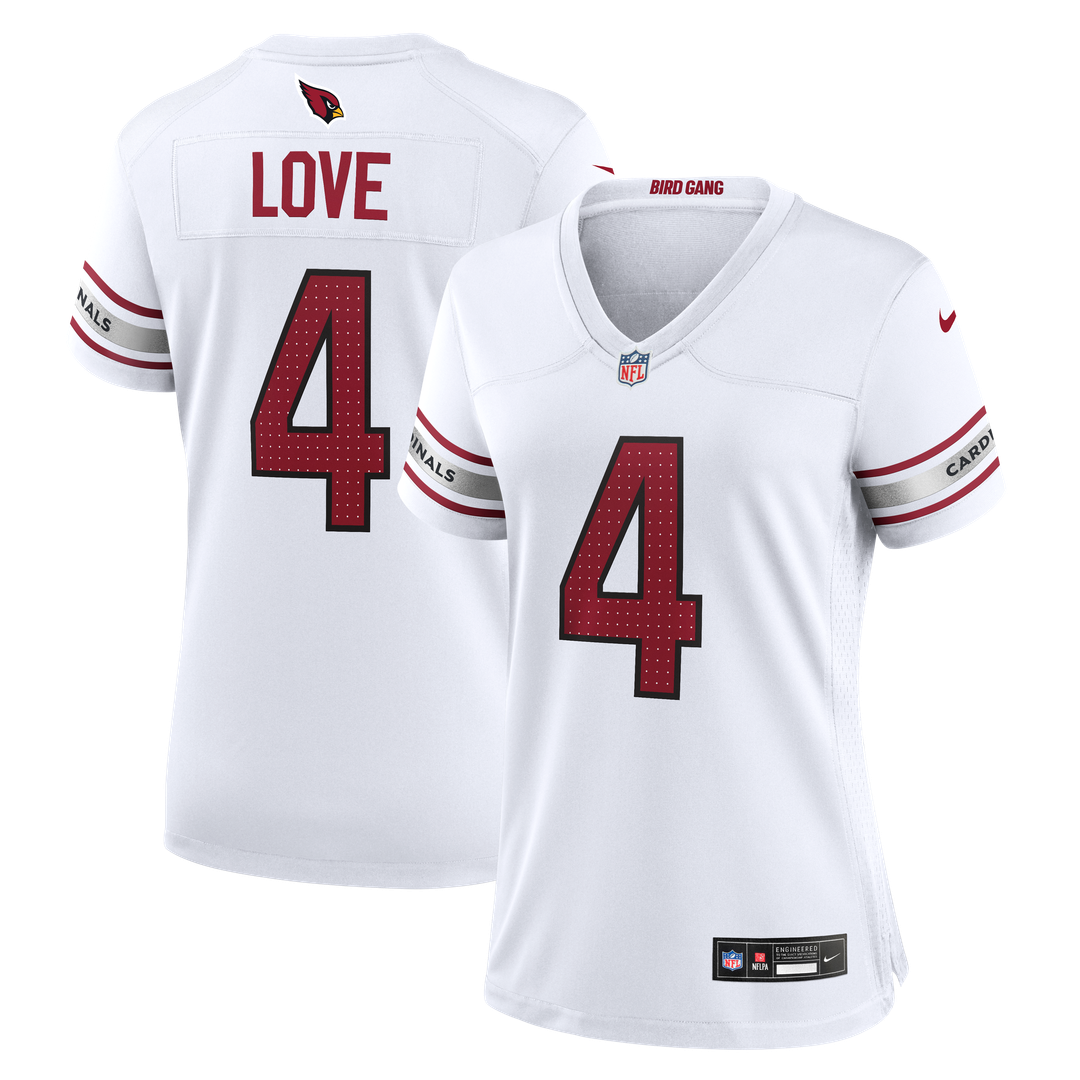Jeremiyah Love Arizona Cardinals Nike Women's Game Jersey - White Official NFL Team Apparel Football Fan Gear