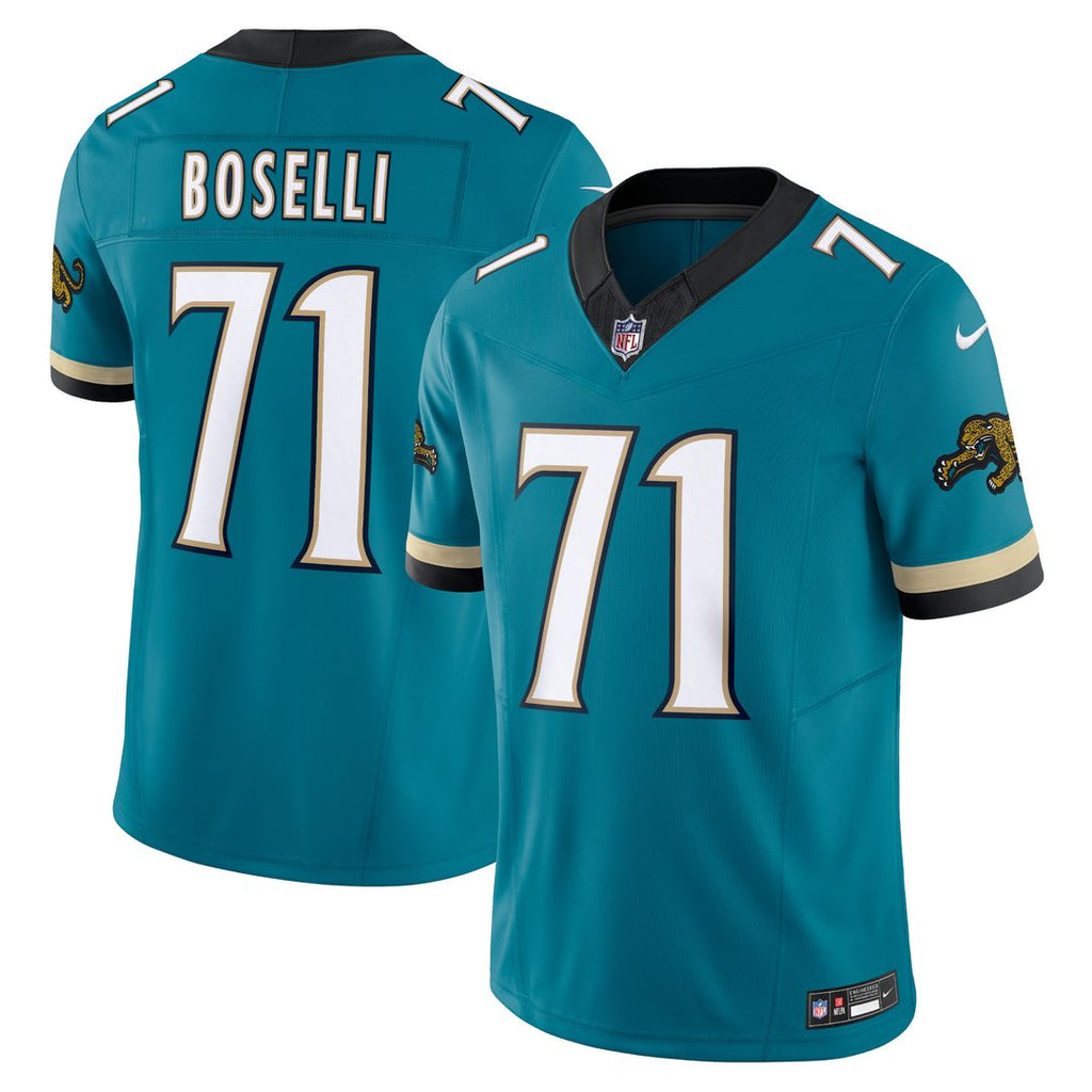 Tony Boselli Jacksonville Jaguars Nike Prowler Throwback Vapor F.U.S.E. Limited Retired Player Jersey - Teal Official NFL Team Apparel Football Fan Ge