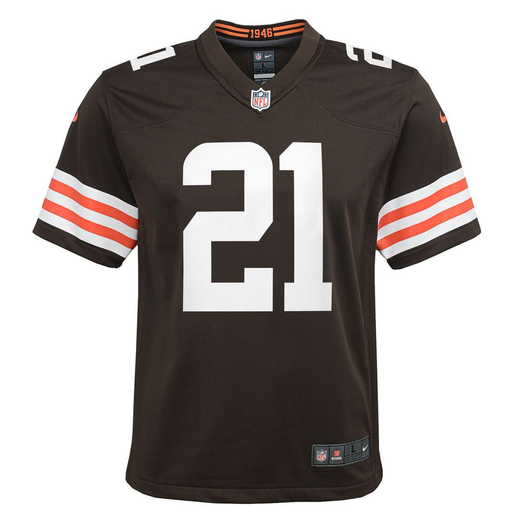 Denzel Ward Cleveland Browns Nike Youth Game Jersey - Brown Official NFL Team Apparel Football Fan Gear