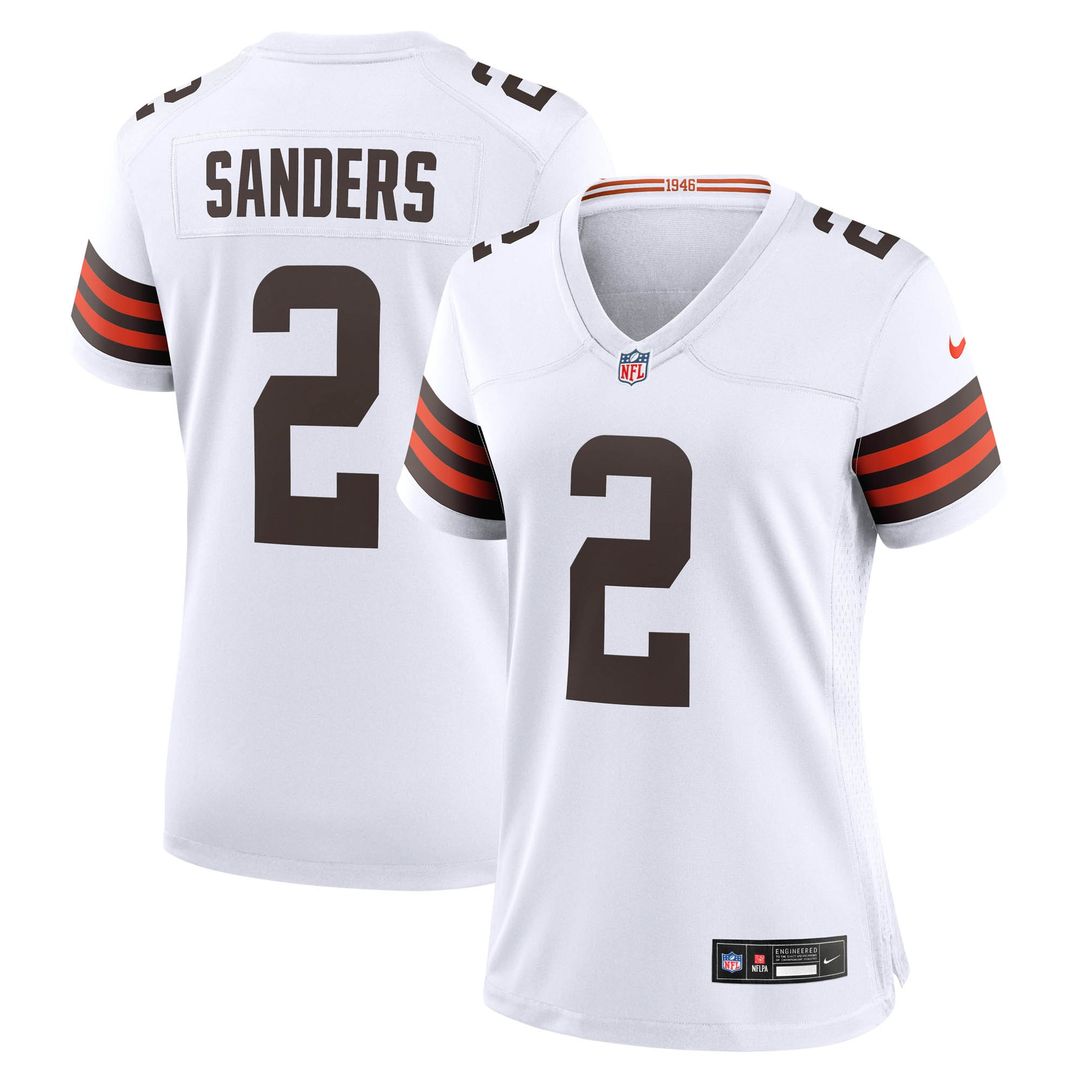Shedeur Sanders Cleveland Browns Nike Women's Game Jersey - White Official NFL Team Apparel Football Fan Gear