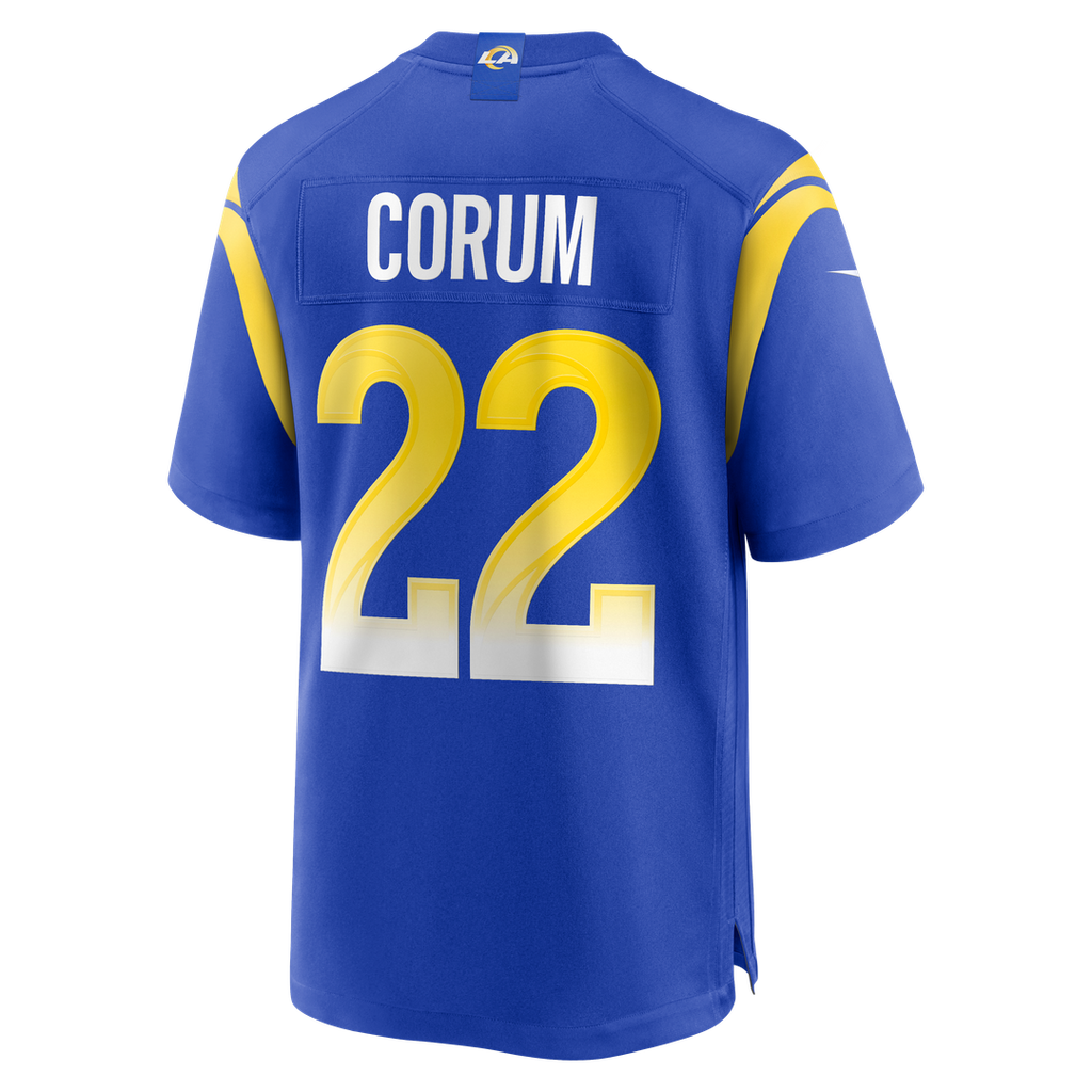 Blake Corum Los Angeles Rams Nike Game Player Jersey - Royal Official NFL Team Apparel Football Fan Gear