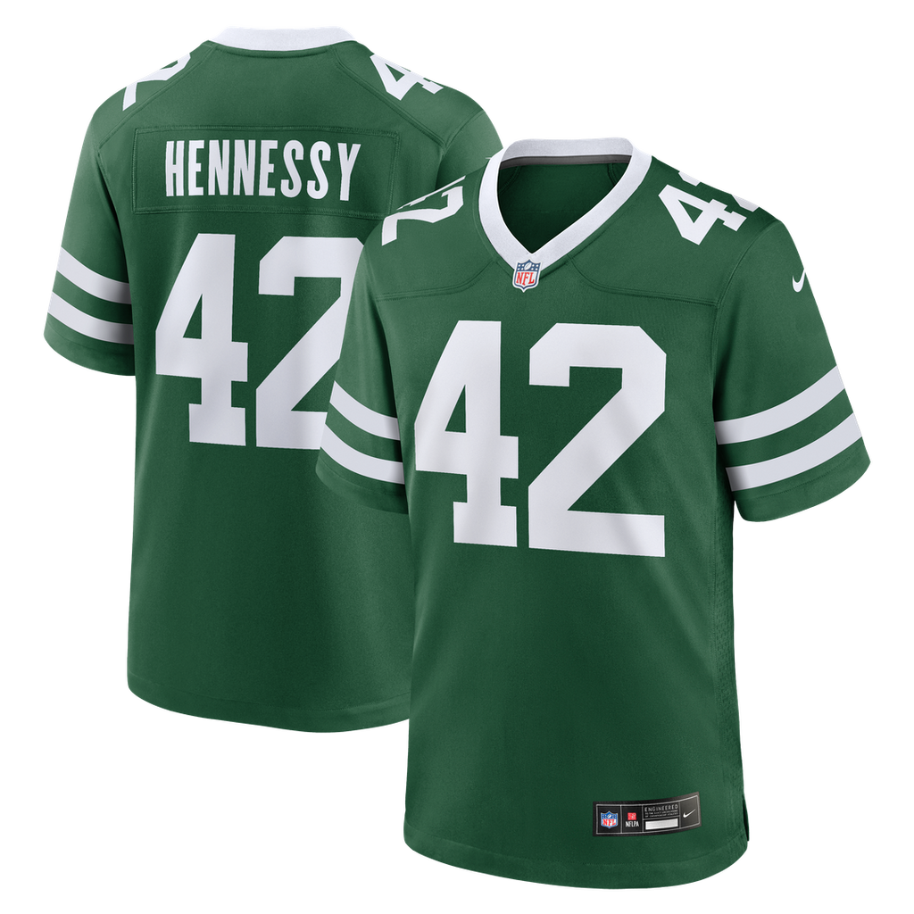 Thomas Hennessy New York Jets Nike Team Game Jersey - Legacy Green Official NFL Team Apparel Football Fan Gear