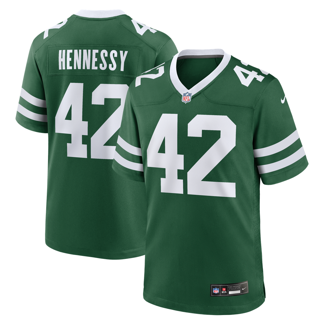 Thomas Hennessy New York Jets Nike Team Game Jersey - Legacy Green Official NFL Team Apparel Football Fan Gear