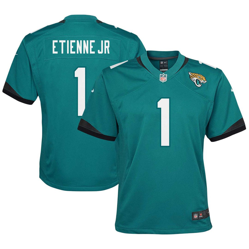 Travis Etienne Jacksonville Jaguars Nike Youth Game Jersey - Teal Official NFL Team Apparel Football Fan Gear