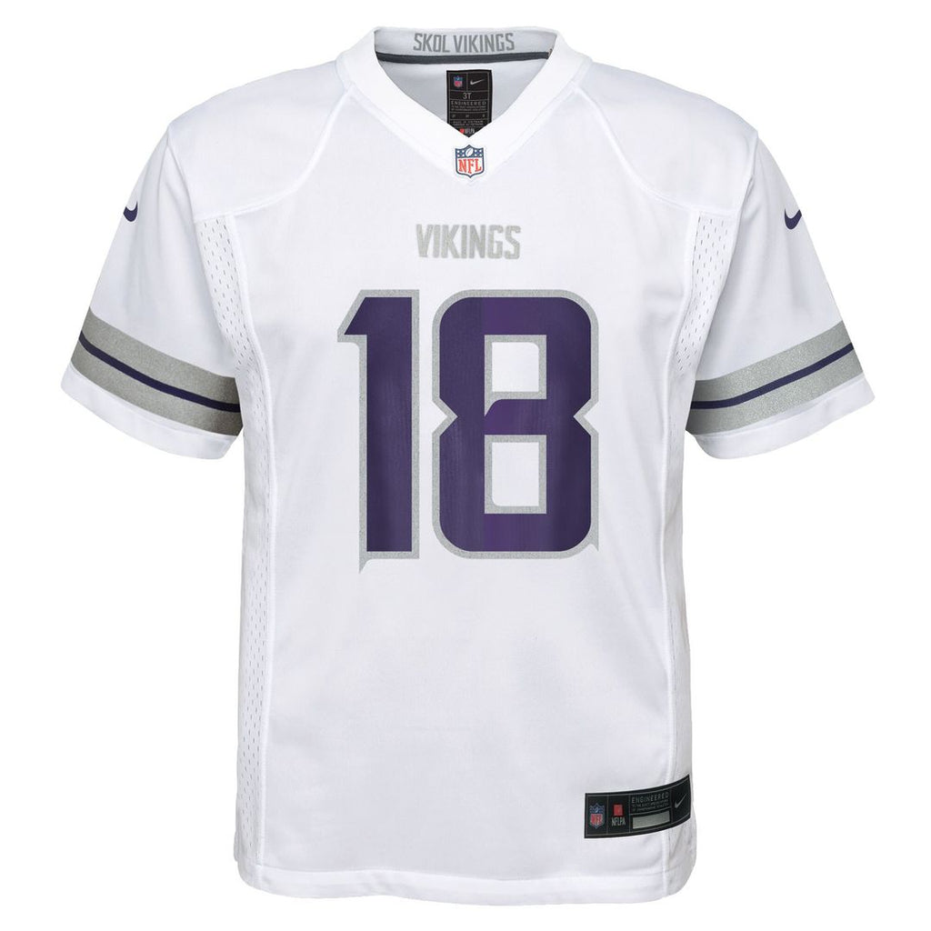 Justin Jefferson Minnesota Vikings Nike Preschool Alternate Player Game Jersey - White Official NFL Team Apparel Football Fan Gear