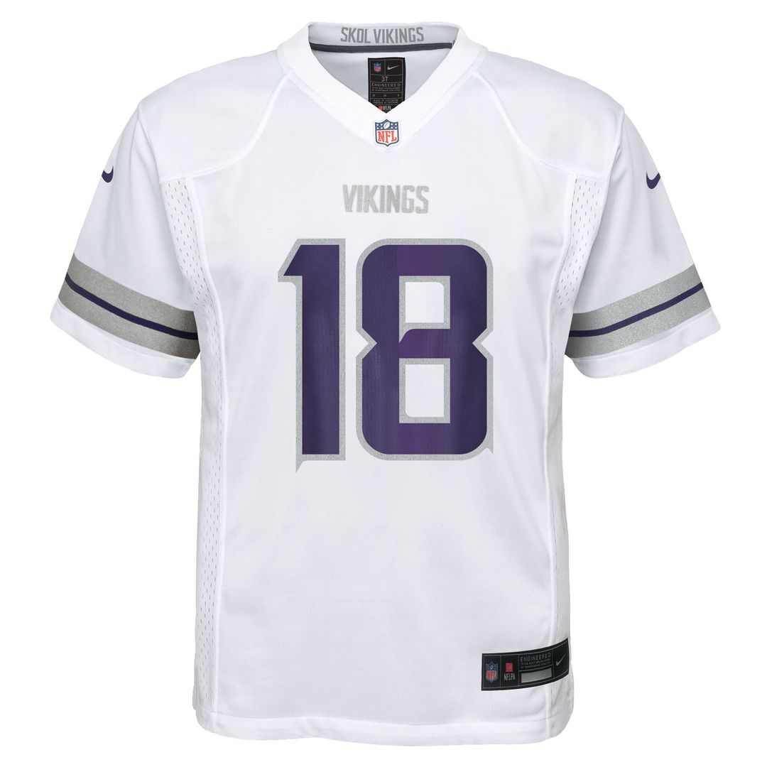 Justin Jefferson Minnesota Vikings Nike Preschool Alternate Player Game Jersey - White Official NFL Team Apparel Football Fan Gear