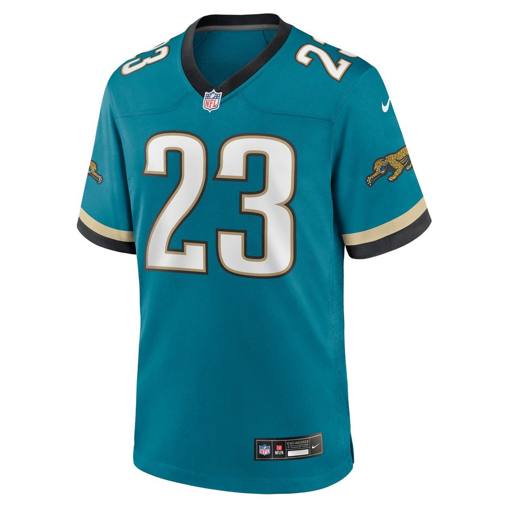 Foye Oluokun Jacksonville Jaguars Nike Prowler Throwback Player Game Jersey - Teal Official NFL Team Apparel Football Fan Gear