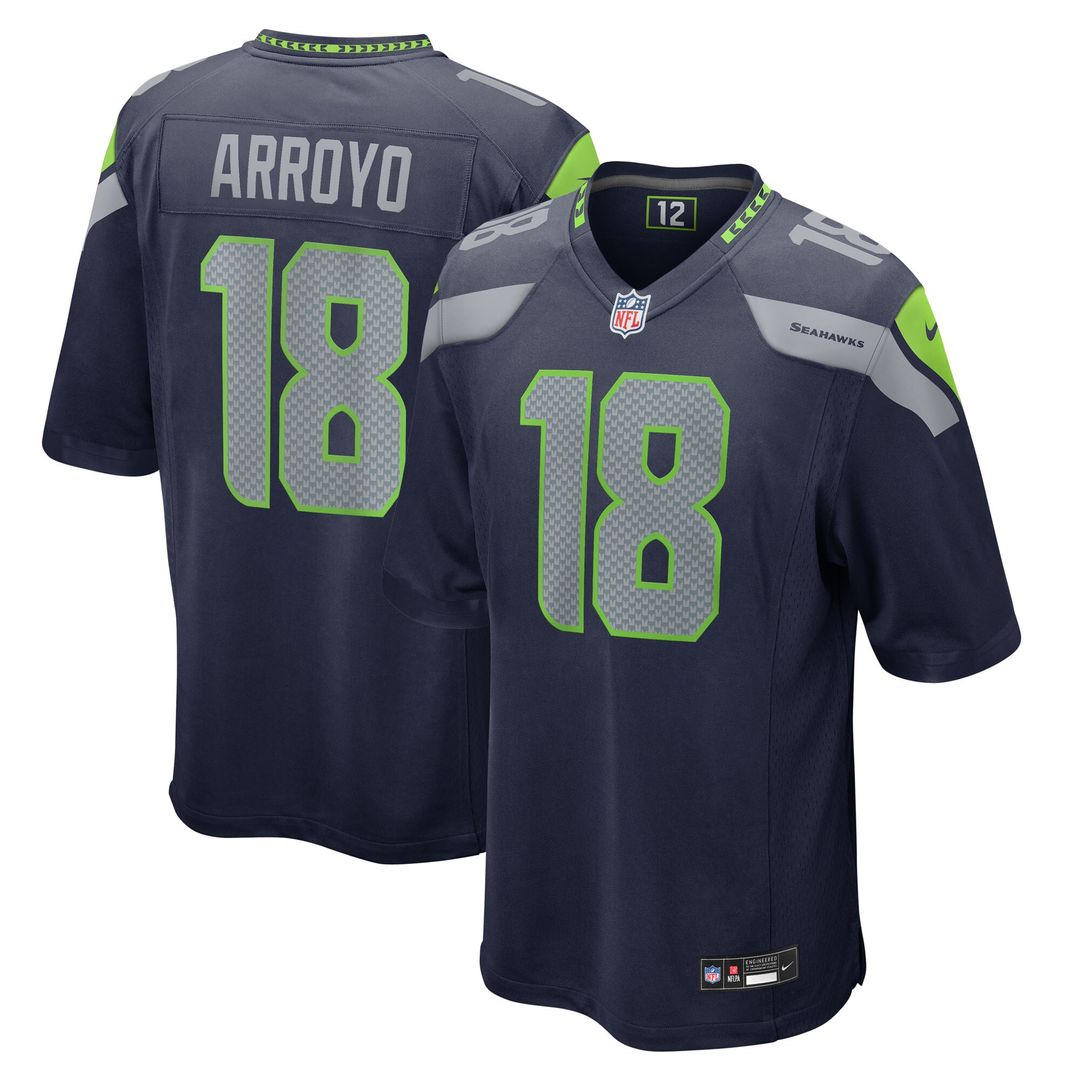Elijah Arroyo Seattle Seahawks Nike Team Game Jersey - College Navy Official NFL Team Apparel Football Fan Gear