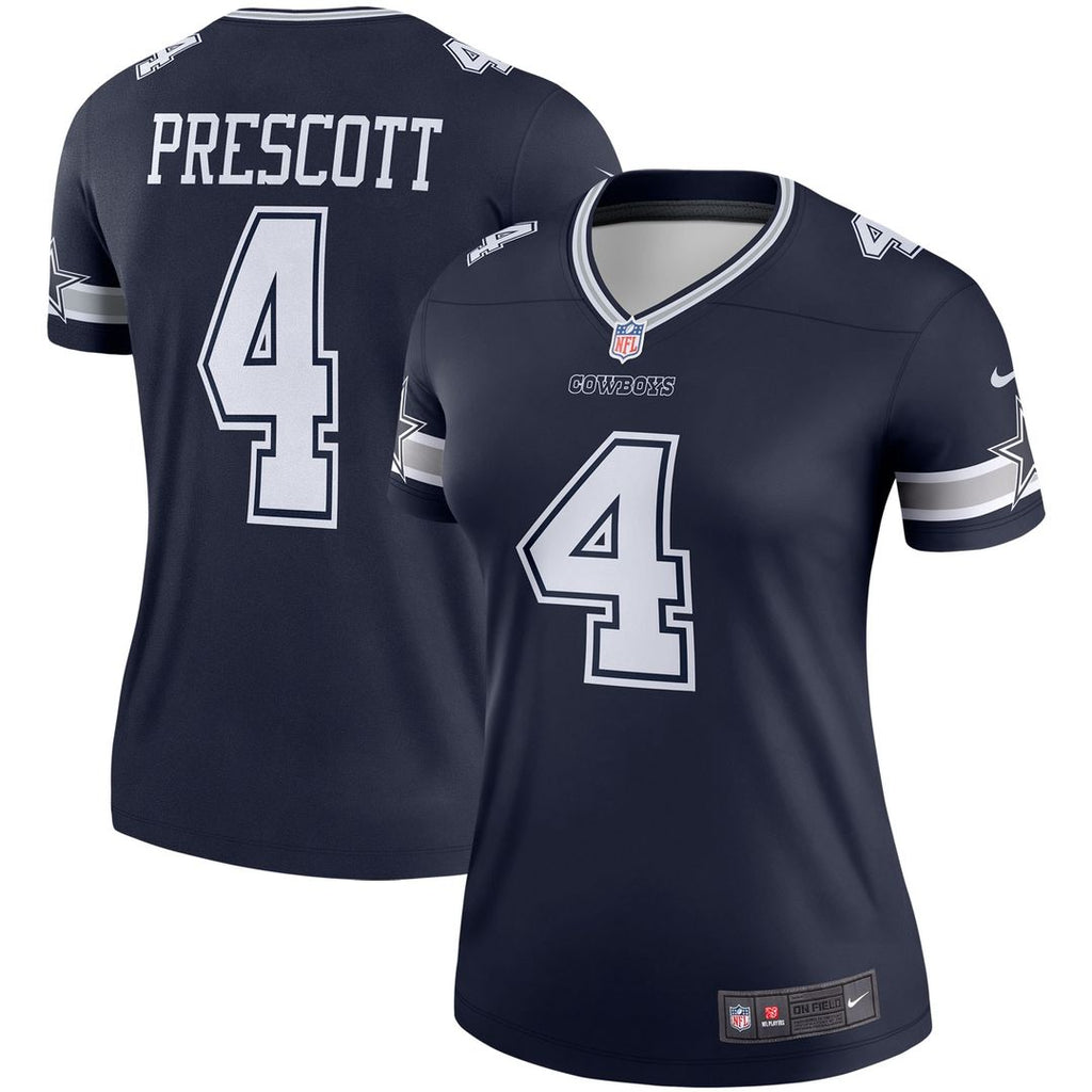 Dak Prescott Dallas Cowboys Nike Women's Legend Player Performance Top - Navy NFL Fan Gear Popular Style