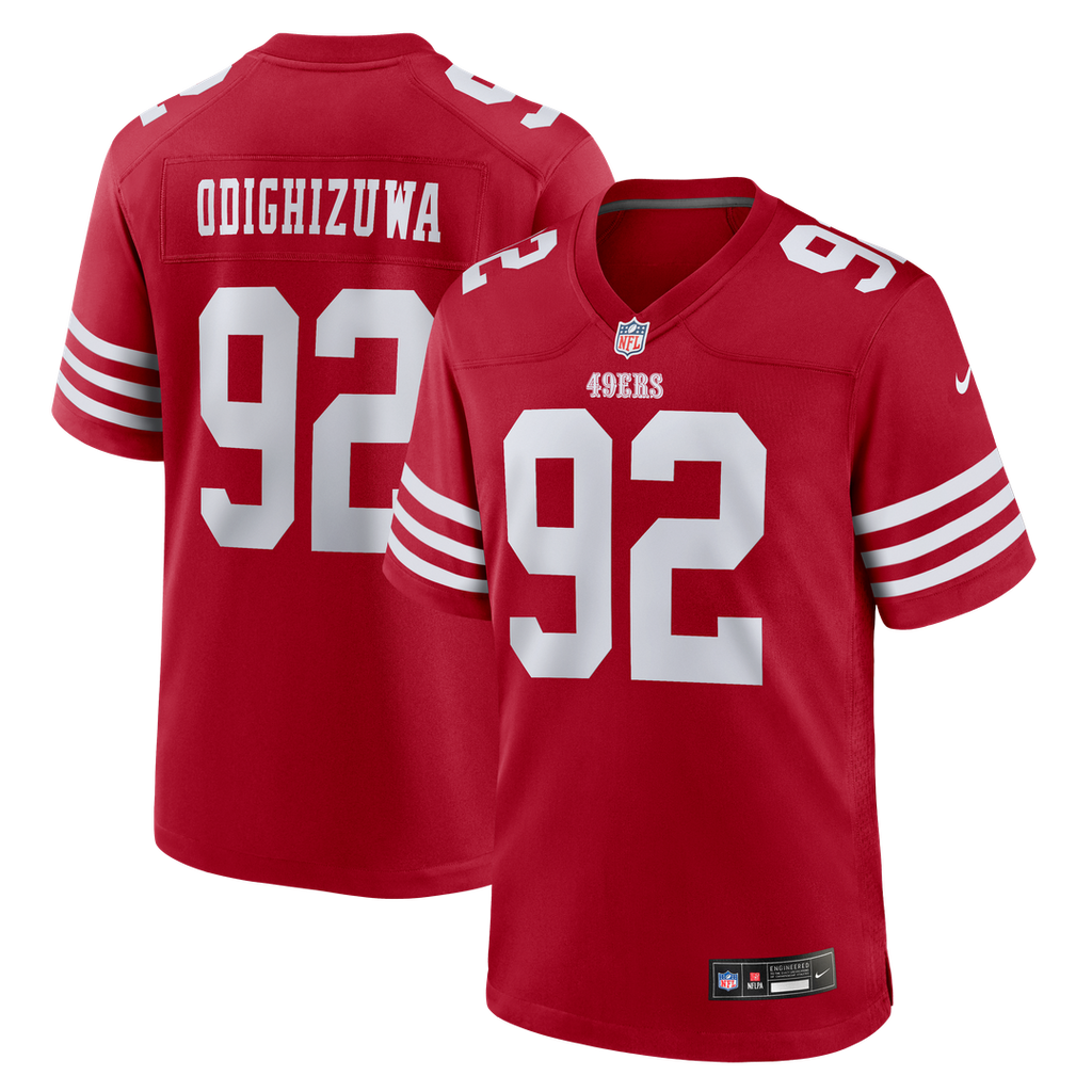 Osa Odighizuwa San Francisco 49ers Nike Team Game Jersey - Scarlet Official NFL Team Apparel Football Fan Gear