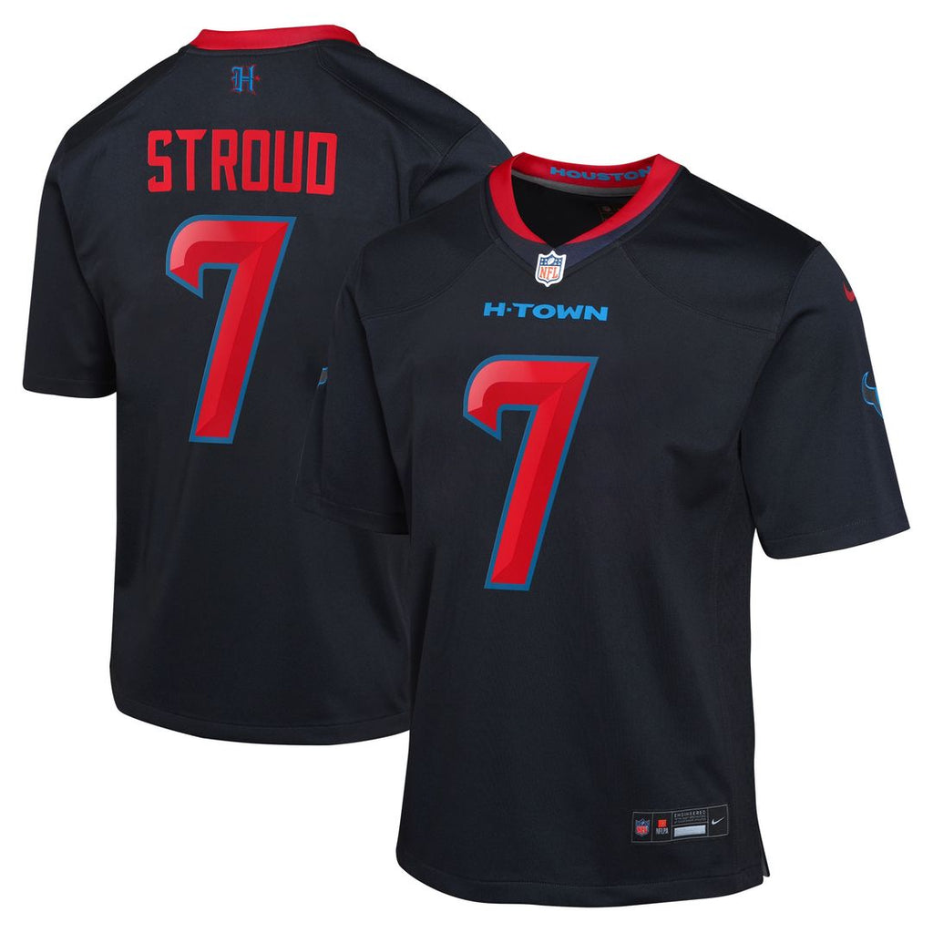 C.J. Stroud Houston Texans Nike Youth Game Jersey - Navy Official NFL Team Apparel Football Fan Gear