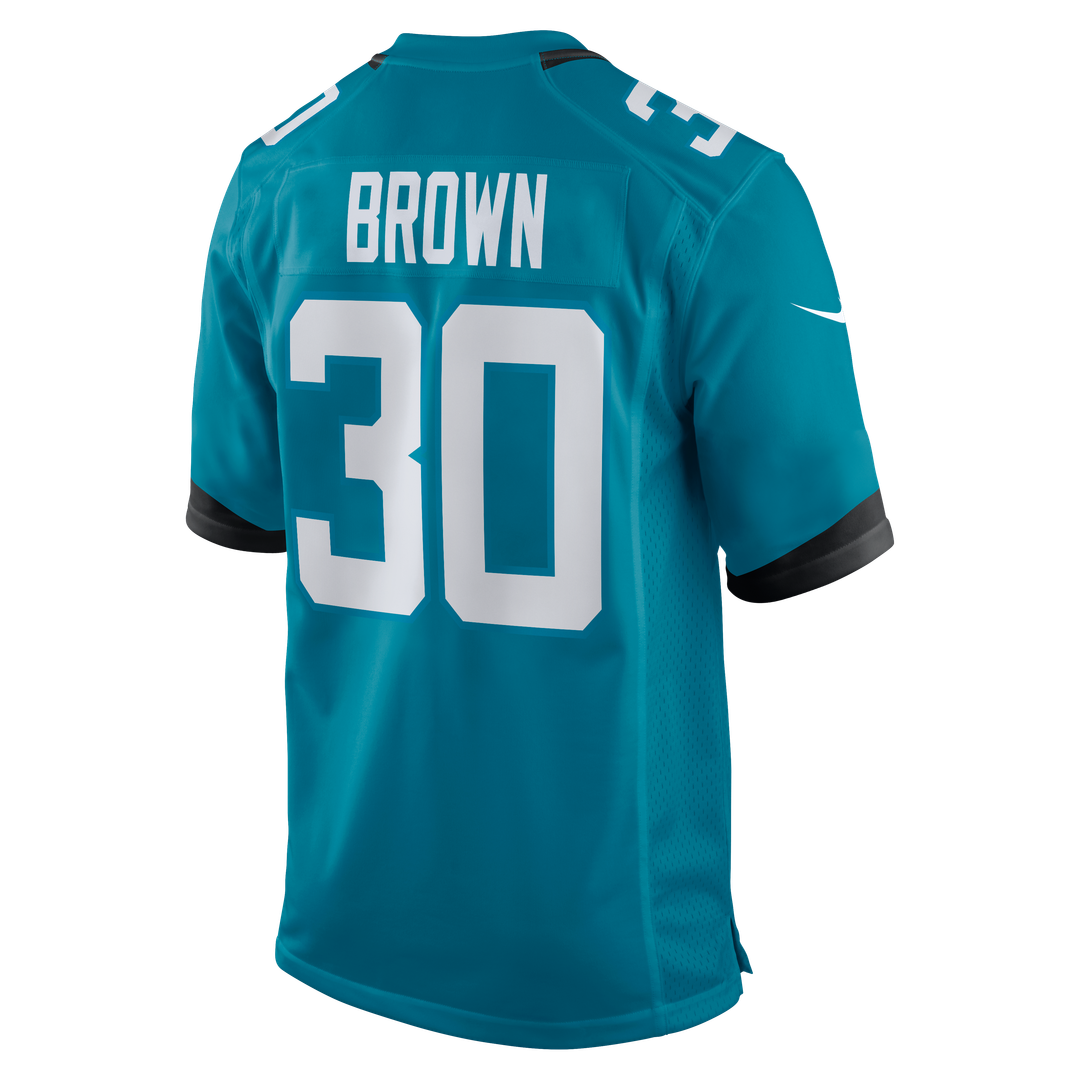 Montaric Brown Jacksonville Jaguars Nike Game Player Jersey - Teal Official NFL Team Apparel Football Fan Gear
