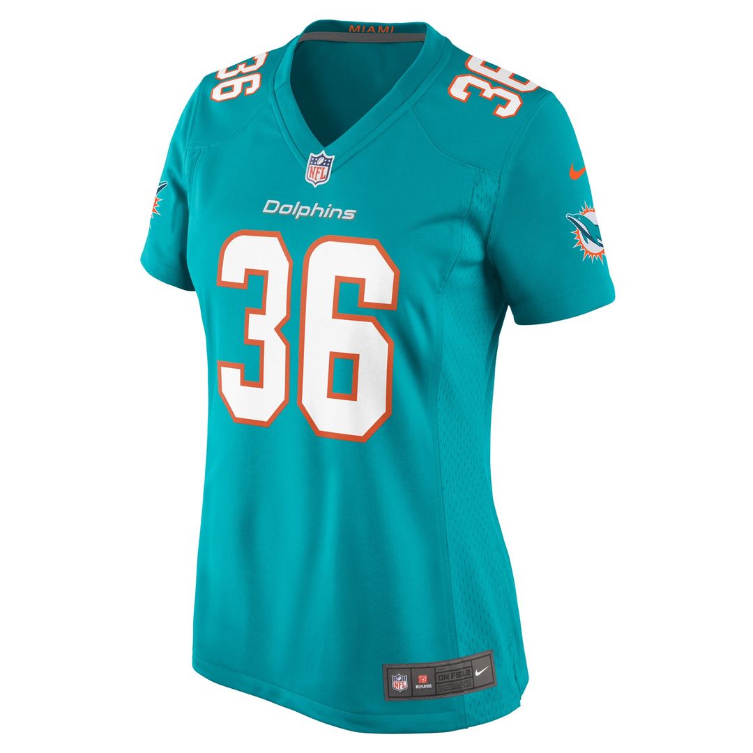 Storm Duck Miami Dolphins Nike Women's Game Jersey - Aqua Official NFL Team Apparel Football Fan Gear
