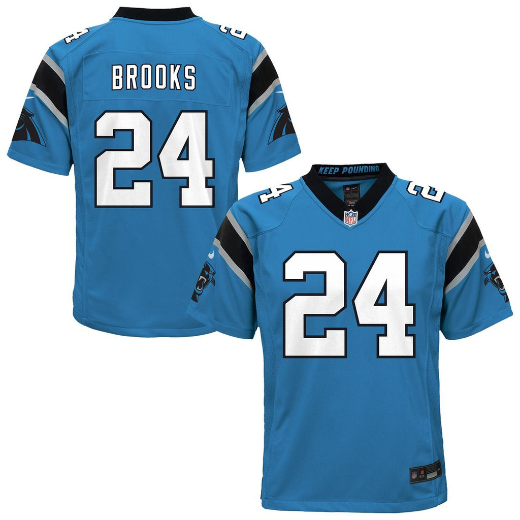 Jonathon Brooks Carolina Panthers Nike Youth Game Jersey - Blue Official NFL Team Apparel Football Fan Gear