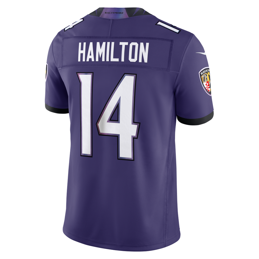 Kyle Hamilton Baltimore Ravens Nike Vapor F.U.S.E. Stitched Limited Jersey - Purple Official NFL Team Apparel Football Fan Gear