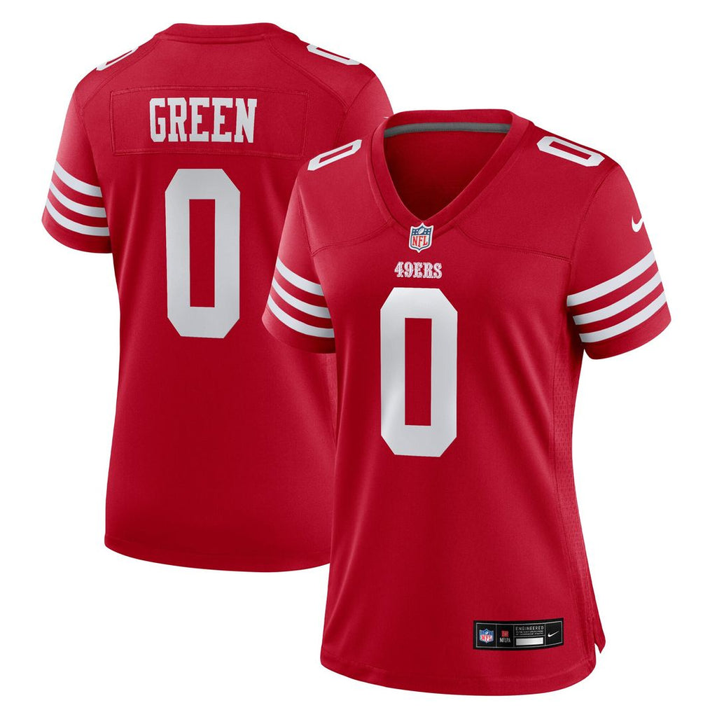 Renardo Green San Francisco 49ers Nike Women's Team Game Jersey - Scarlet Official NFL Team Apparel Football Fan Gear
