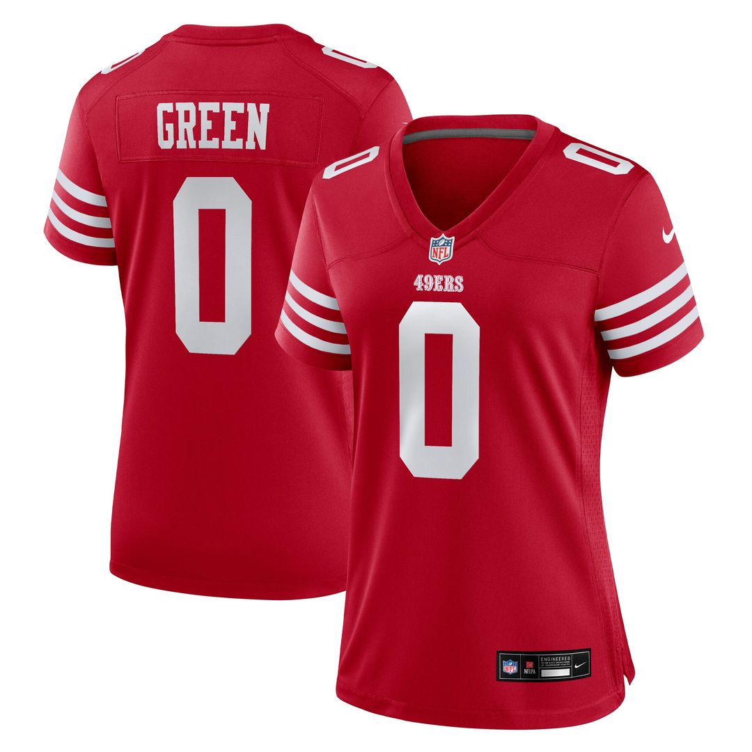 Renardo Green San Francisco 49ers Nike Women's Team Game Jersey - Scarlet Official NFL Team Apparel Football Fan Gear