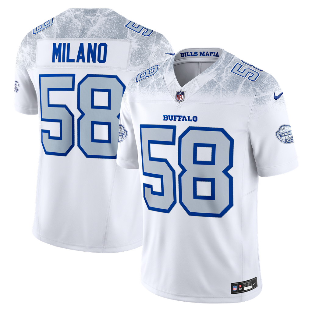 Matt Milano Buffalo Bills Nike 2025 Rivalries Collection Stitched Limited Jersey - White Official NFL Team Apparel Football Fan Gear
