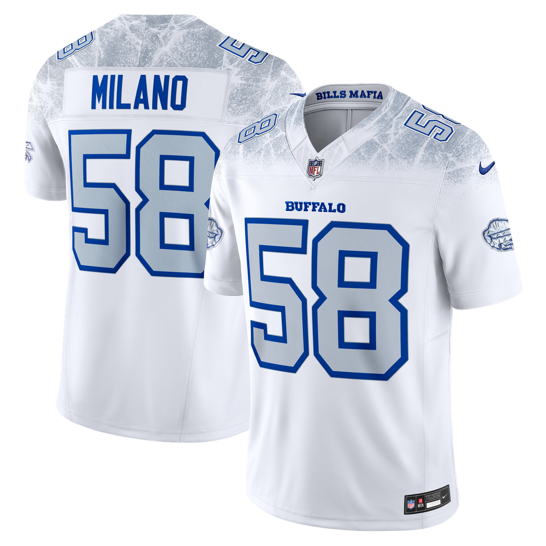 Matt Milano Buffalo Bills Nike 2025 Rivalries Collection Stitched Limited Jersey - White Official NFL Team Apparel Football Fan Gear