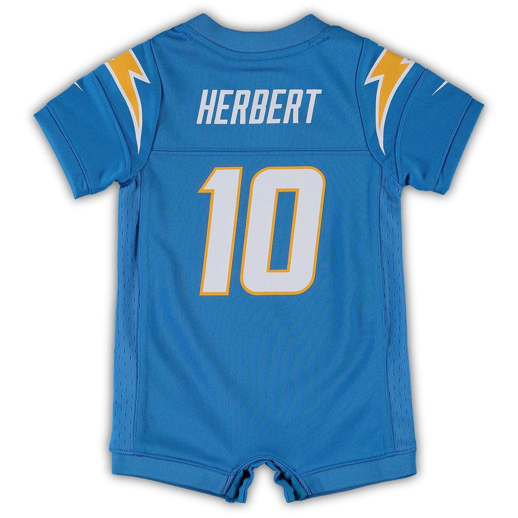 Justin Herbert Los Angeles Chargers Nike Infant Game Romper Jersey - Powder Blue Official NFL Team Apparel Football Fan Gear