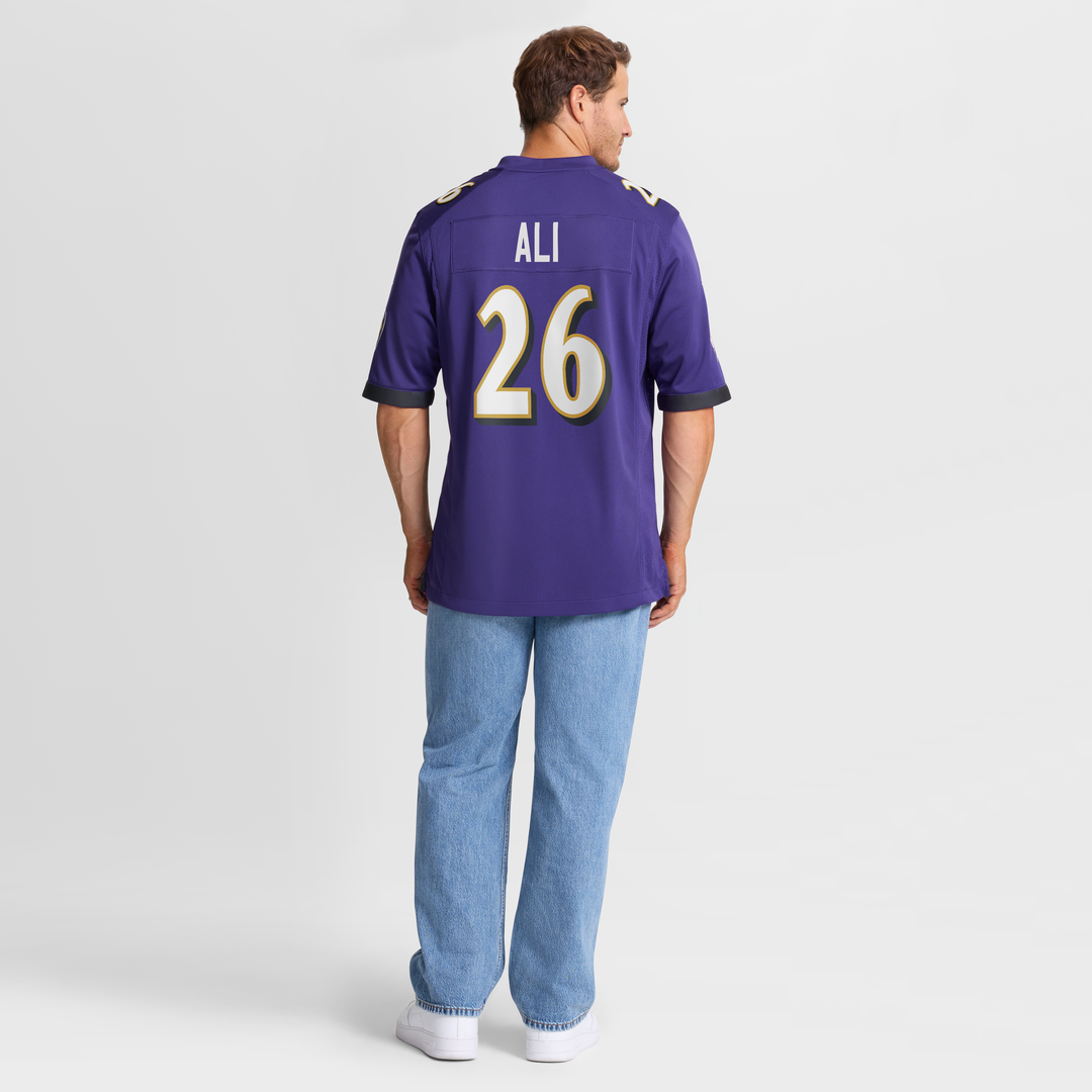 Rasheen Ali Baltimore Ravens Nike Team Game Jersey - Purple Official NFL Team Apparel Football Fan Gear