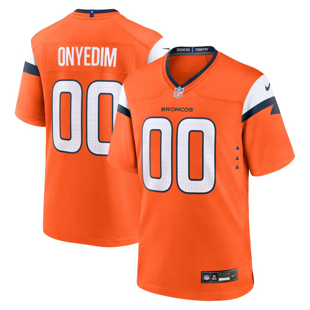 Tyler Onyedim Denver Broncos Nike Game Jersey - Orange Official NFL Team Apparel Football Fan Gear