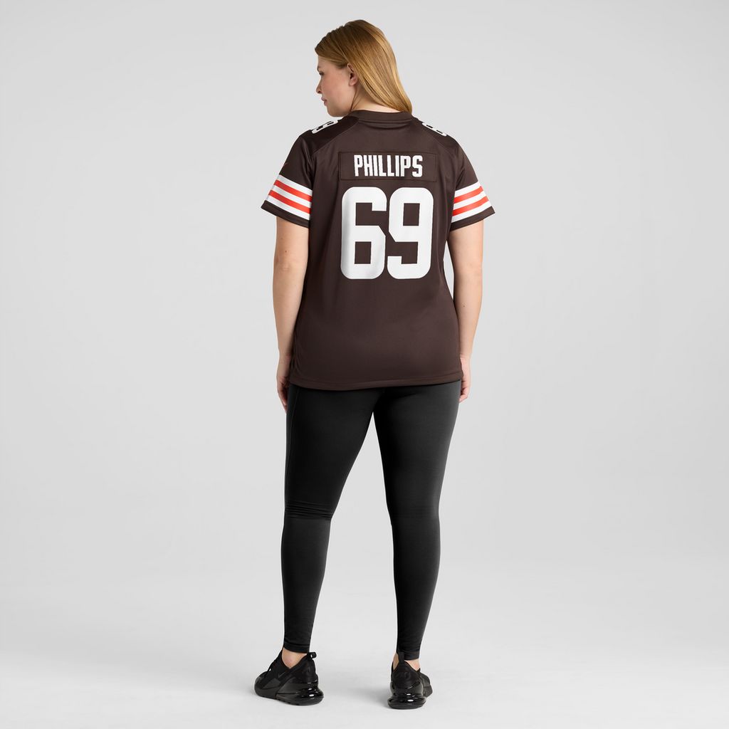 Tyre Phillips Cleveland Browns Nike Women's Team Game Jersey - Brown Official NFL Team Apparel Football Fan Gear