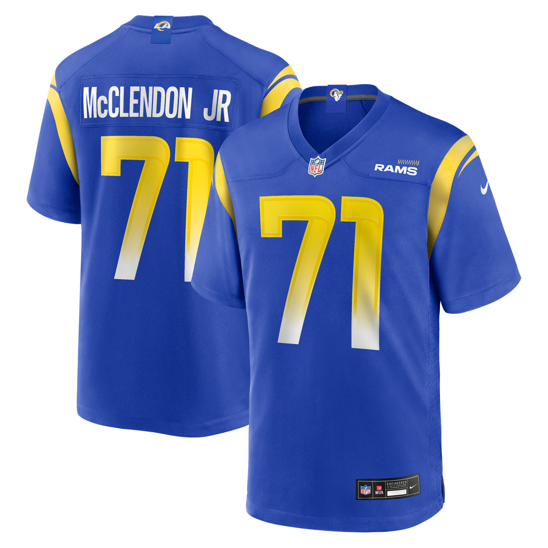 Warren McClendon Jr. Los Angeles Rams Nike Team Game Jersey - Royal Official NFL Team Apparel Football Fan Gear