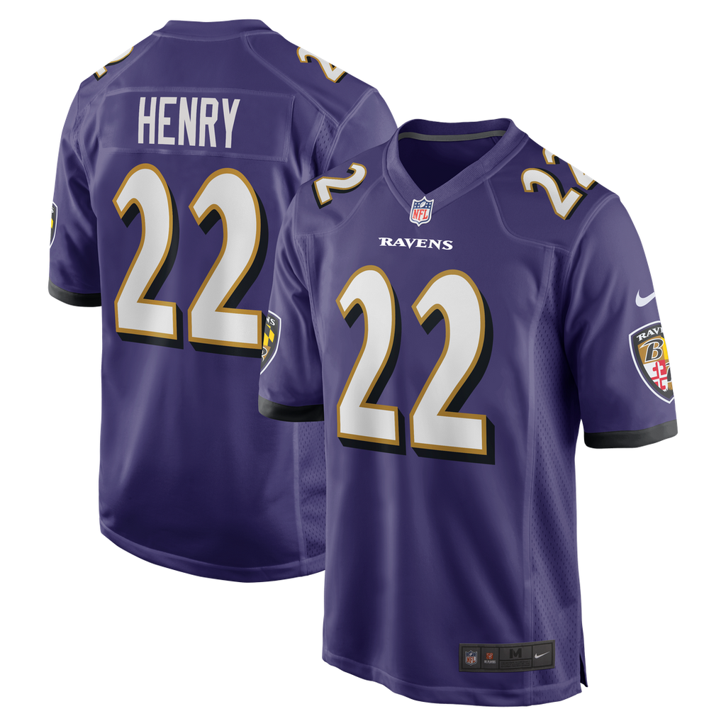 Derrick Henry Baltimore Ravens Nike Game Player Jersey - Purple Official NFL Team Apparel Football Fan Gear