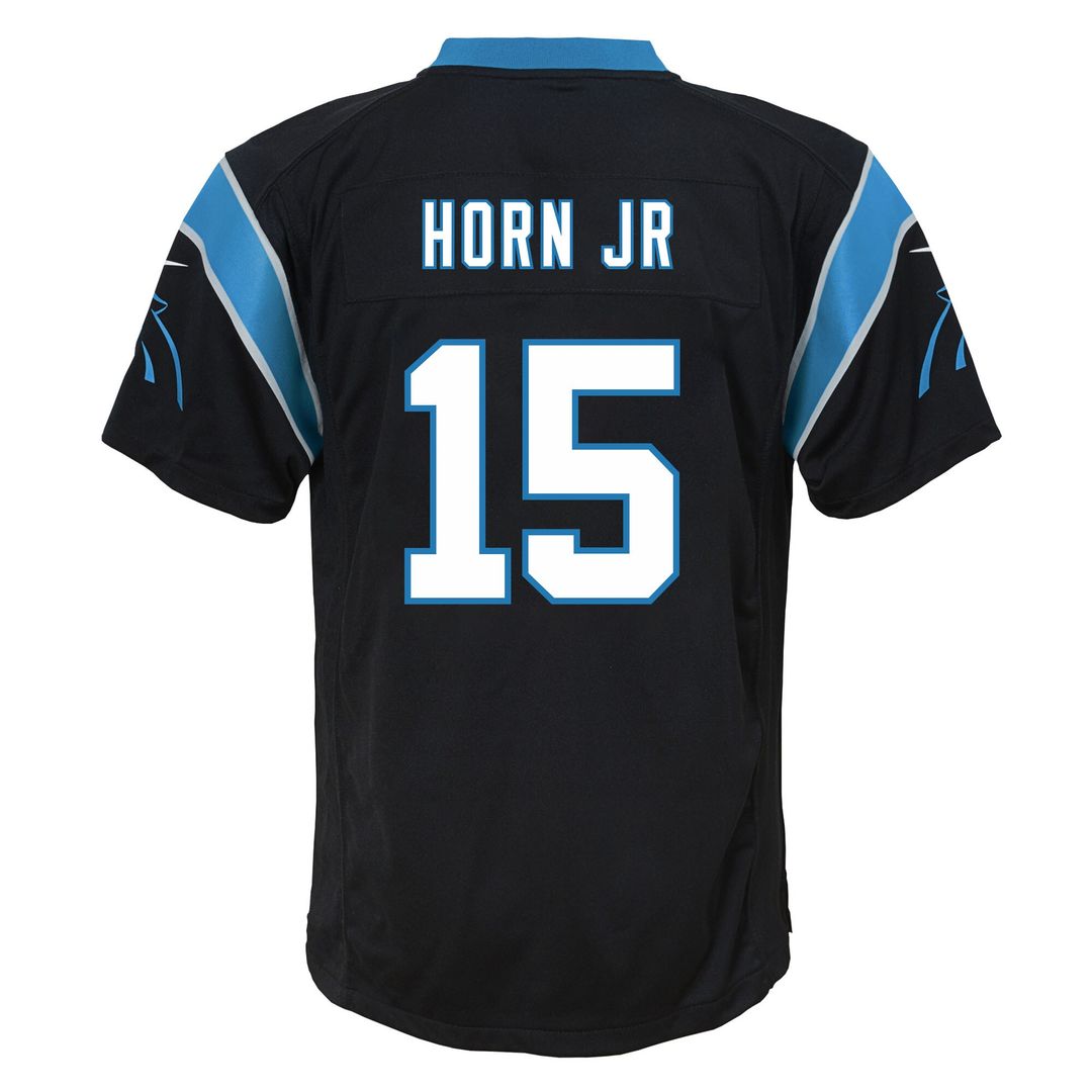 Jimmy Horn Jr. Carolina Panthers Nike Youth Team Game Jersey - Black Official NFL Team Apparel Football Fan Gear
