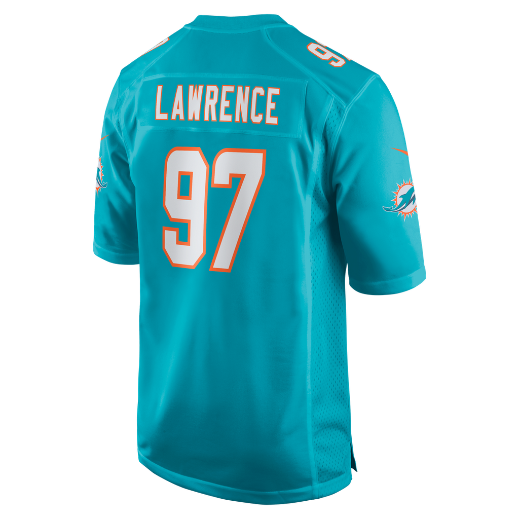 Rashard Lawrence Miami Dolphins Nike Team Game Jersey - Aqua Official NFL Team Apparel Football Fan Gear